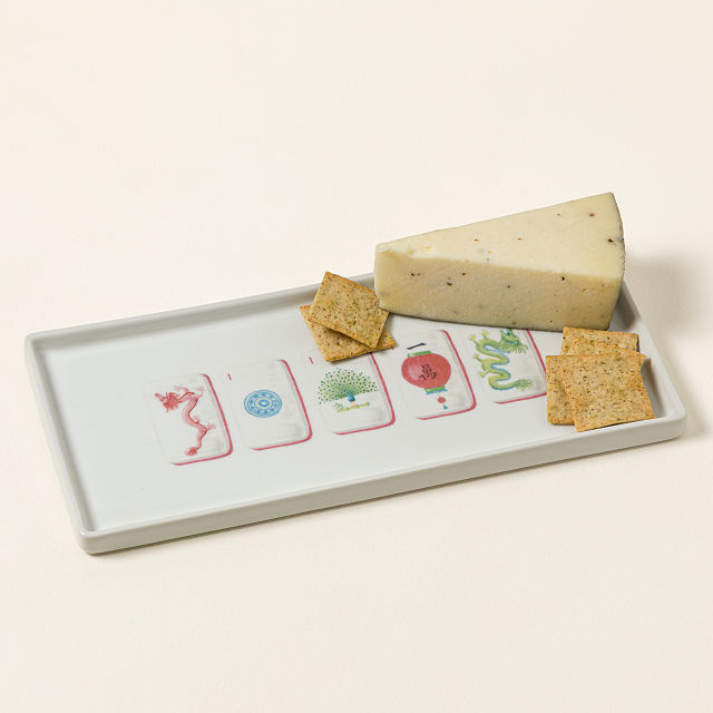 Cheese & Crak-kers Mahjong Serving Tray