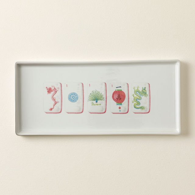 Cheese & Crak-kers Mahjong Serving Tray