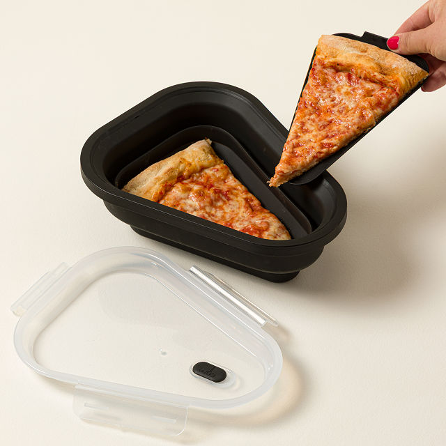 Slice-Saving Collapsible Pizza Container