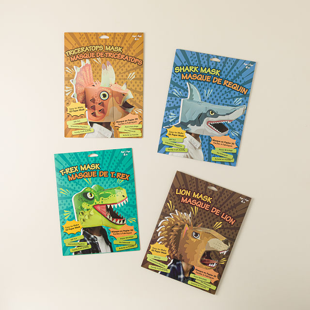 DIY 3D Paper Mask Set