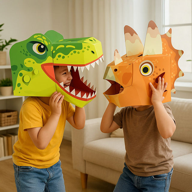 DIY 3D Paper Mask Set