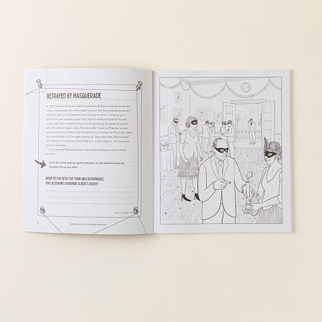 Color & Solve Murder Mystery Mansion Book