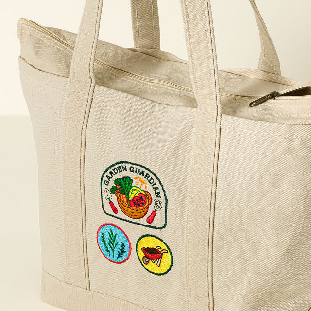 Garden Guardian Embroidered Badge Tote