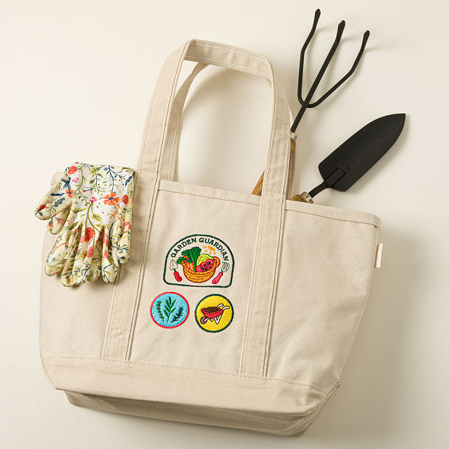 Garden Guardian Embroidered Badge Tote