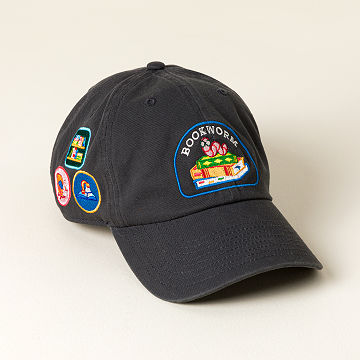 Bookworm Embroidered Badge Hat