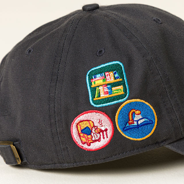 Bookworm Embroidered Badge Hat