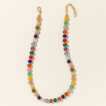 A Touch of Happiness Glass Bead Necklace