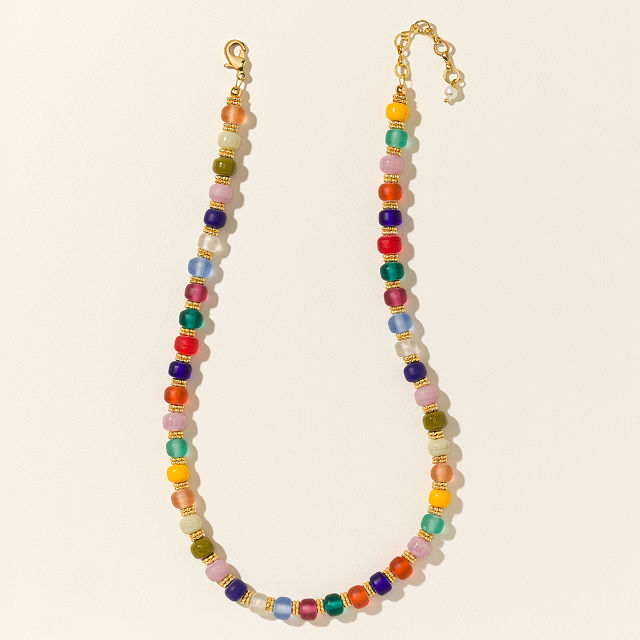 A Touch of Happiness Glass Bead Necklace