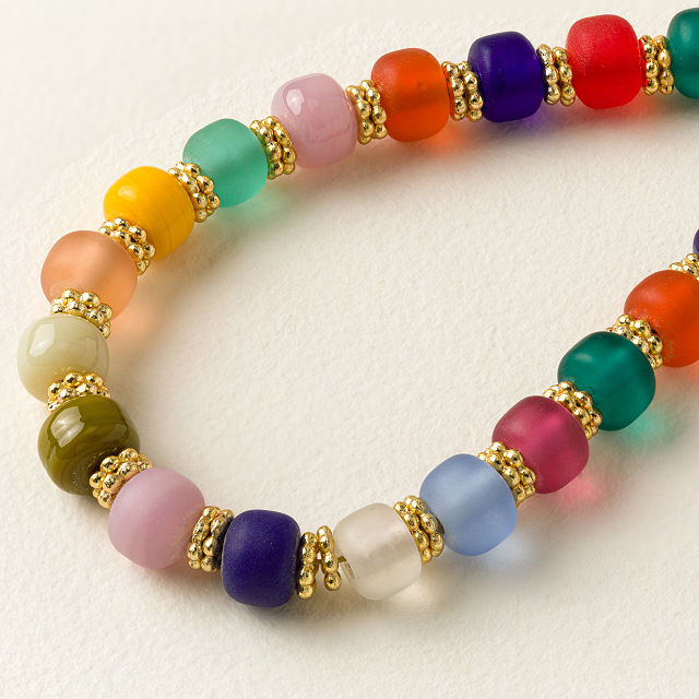 A Touch of Happiness Glass Bead Necklace