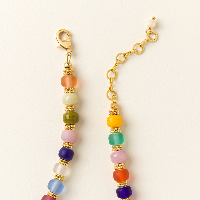 A Touch of Happiness Glass Bead Necklace