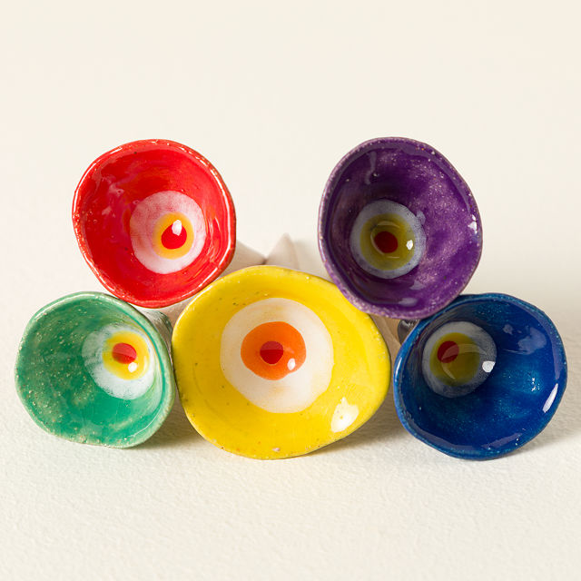 Color Splash Ceramic Bee Drinkers - Set of 5