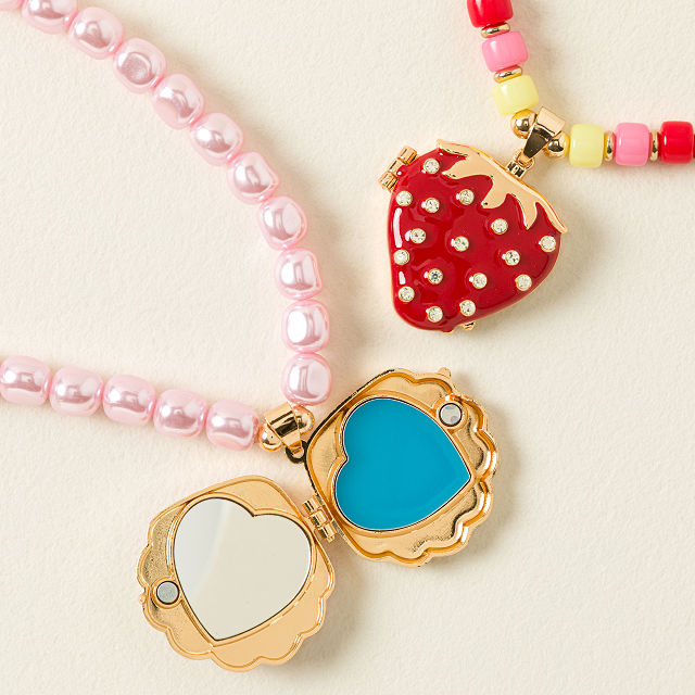 Hidden Lip Gloss Locket Necklace