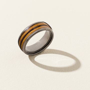 Whiskey Barrel Guitar String Men's Ring