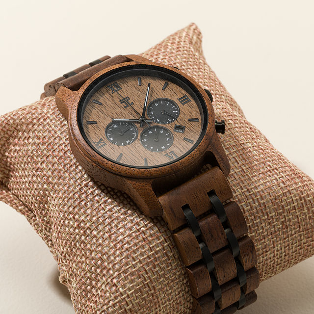 Handcrafted Wooden Chronograph Watch