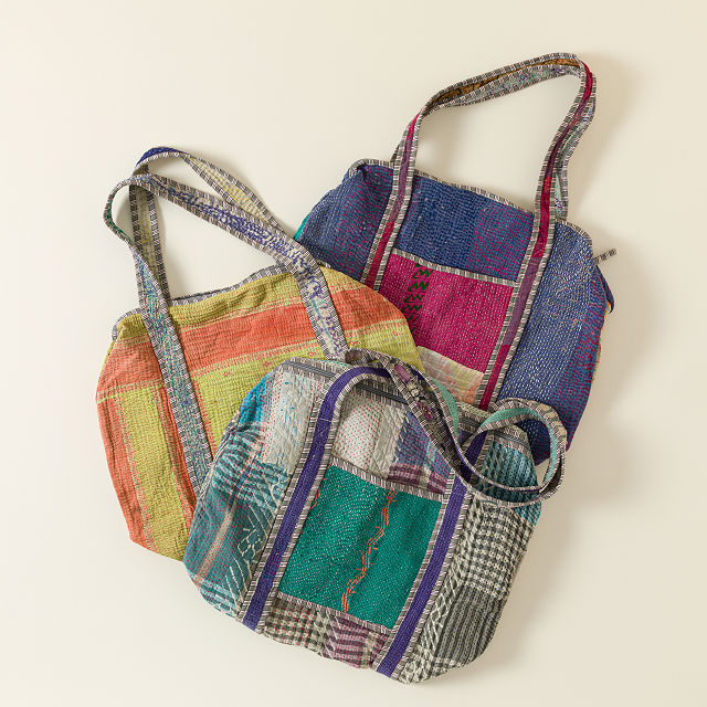 Upcycled Kantha Weekender Bag