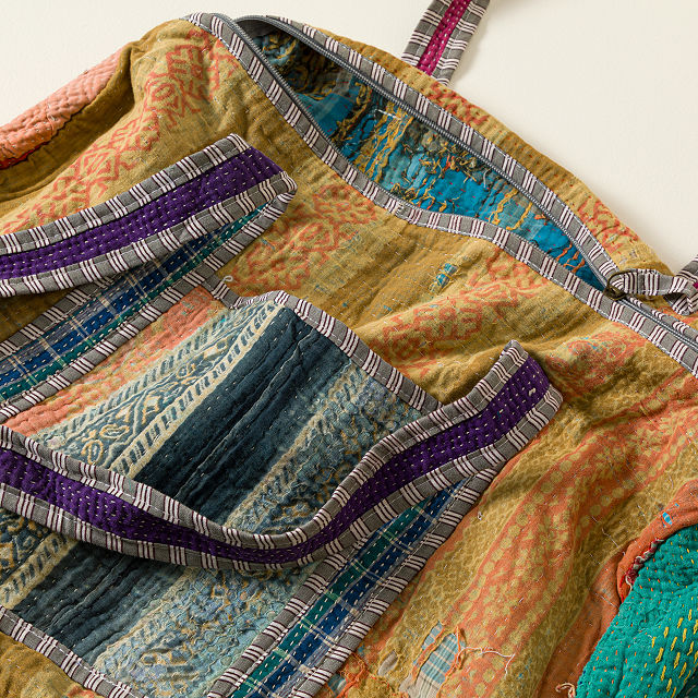 Upcycled Kantha Weekender Bag