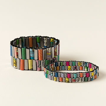 Upcycled Comic Strip Bracelet