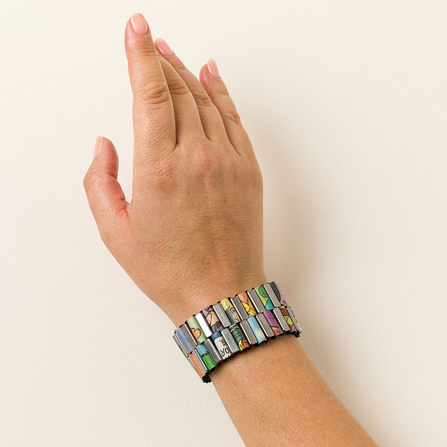 Upcycled Comic Strip Bracelet